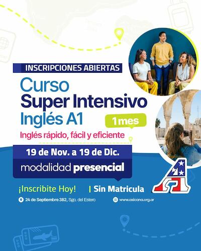 Curso Presencial Super Intensivo de Inglés A1